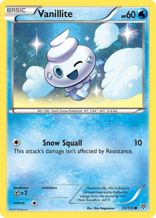 Vanillite  - Reverse Holofoil Plasma Storm - Common