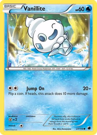 Vanillite  - Reverse Holofoil Plasma Freeze - Common