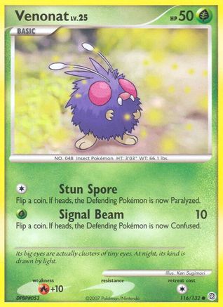 Venonat  - Reverse Holofoil Secret Wonders - Common