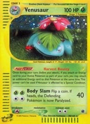 Venusaur (30)  - Reverse Holofoil Expedition - Holo Rare