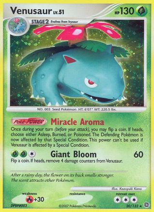 Venusaur 020/132  - Reverse Holofoil Secret Wonders - Holo Rare