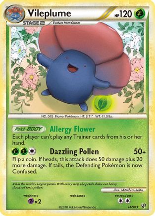 Vileplume  - Reverse Holofoil Undaunted - Rare