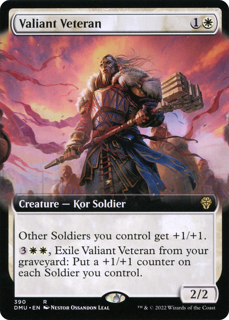 Valiant Veteran (Extended Art) (DMU-390) - Dominaria United: (Extended Art) Foil