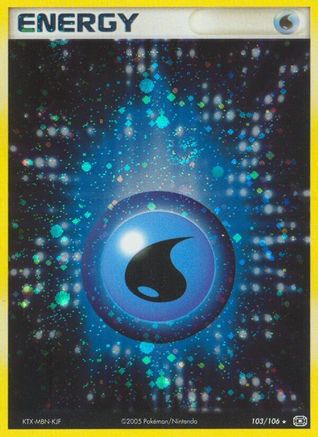 Water Energy 103  Emerald - Holo Rare