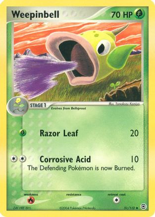 Weepinbell  - Reverse Holofoil FireRed & LeafGreen - Uncommon