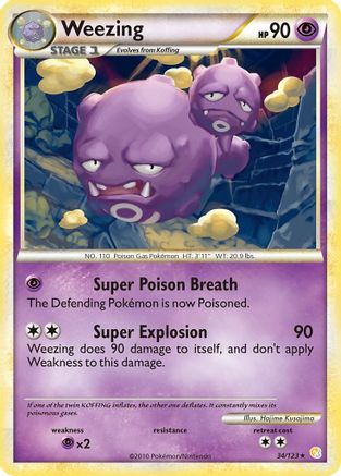 Weezing 034  HeartGold SoulSilver - Rare