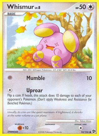 Whismur 094  - Reverse Holofoil Great Encounters - Common