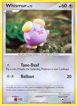 Whismur 132  - Reverse Holofoil Supreme Victors - Common