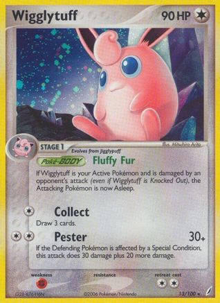 Wigglytuff 013  - Reverse Holofoil Crystal Guardians - Holo Rare