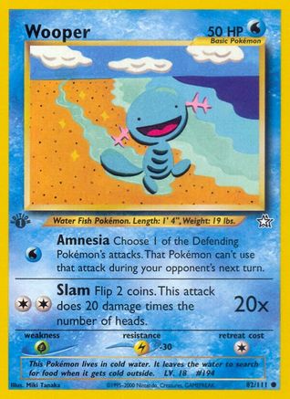 Wooper 082  - 1st Edition Neo Genesis - Common