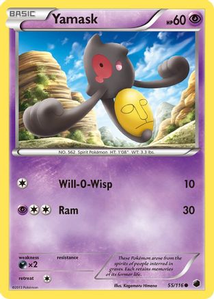 Yamask (55)  - Reverse Holofoil Plasma Freeze - Common
