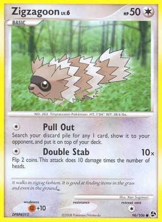 Zigzagoon  - Reverse Holofoil Great Encounters - Common