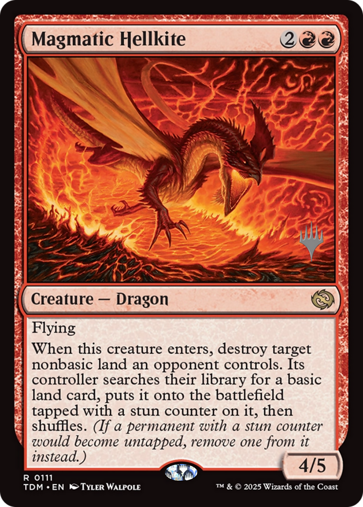 Magmatic Hellkite (PPTDM-111) - Promo Pack: Tarkir: Dragonstorm