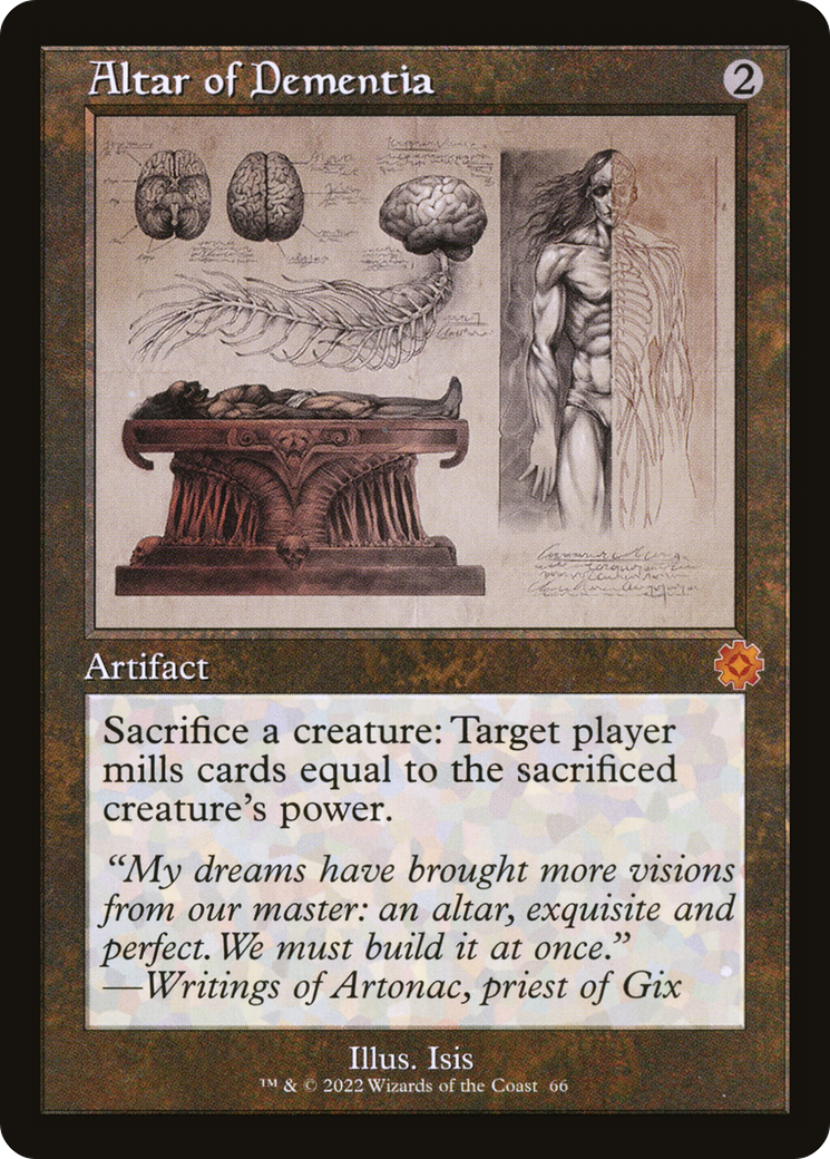 Altar of Dementia (Schematic) (BRR-066) - The Brothers' War Retro Artifacts Foil