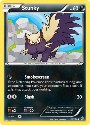 Stunky (53) (53) 053  - Reverse Holofoil XY  Flashfire - Common