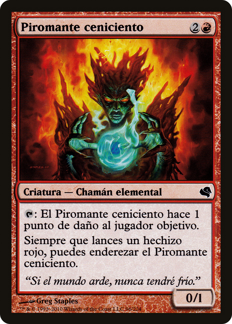 Cinder Pyromancer (Spanish) - "Piromante ceniciento" (PS11-096) - Salvat 2011