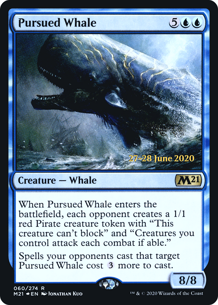 Pursued Whale (PRE-60S) - Core Set 2021 Promos Foil