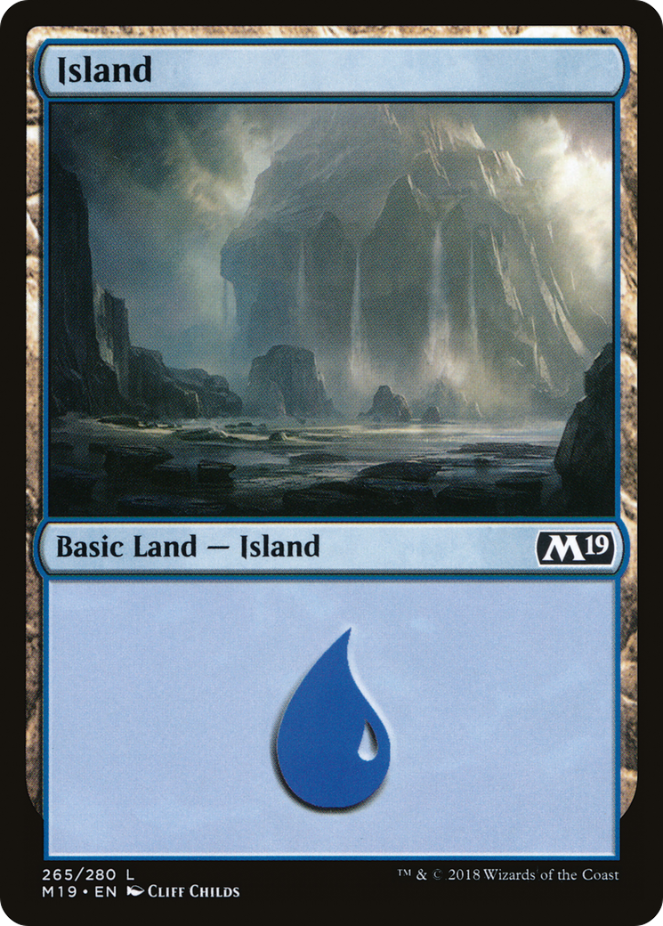 Island (265) (M19-265) - Core Set 2019 Foil