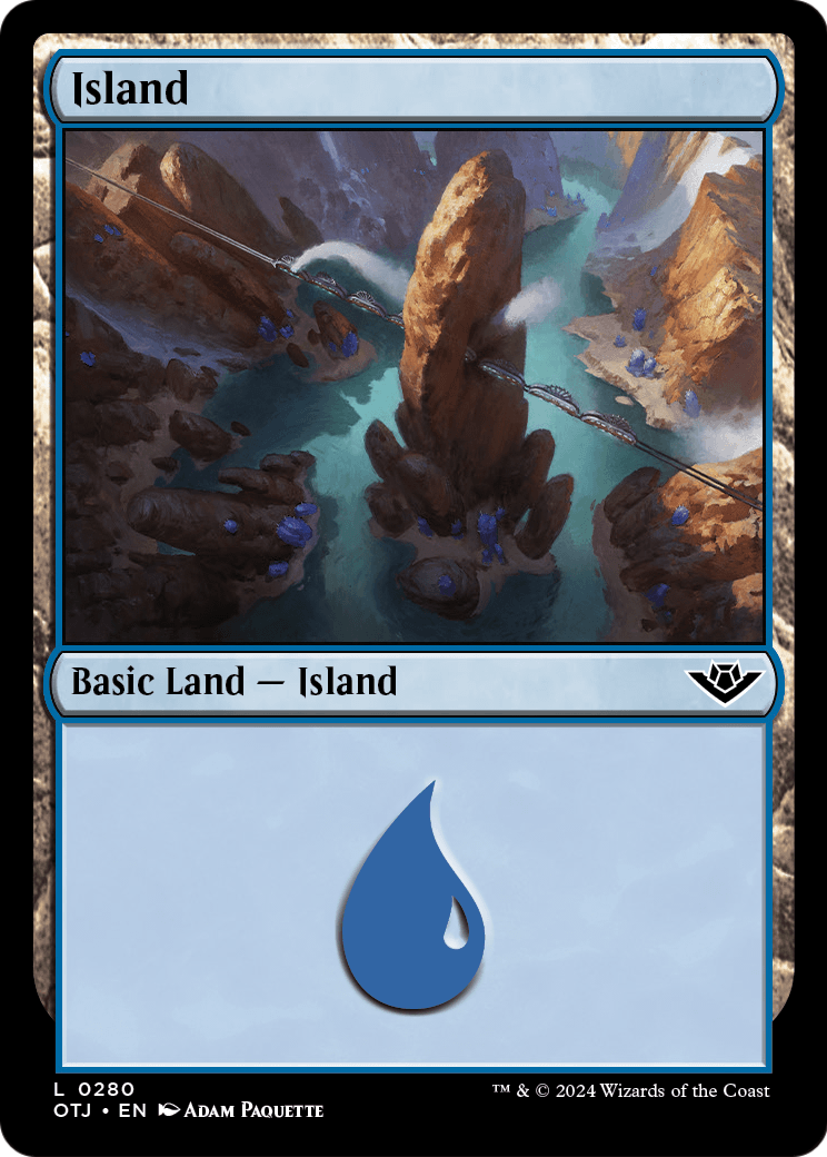 Island (0280) (OTJ-280) - Outlaws of Thunder Junction Foil