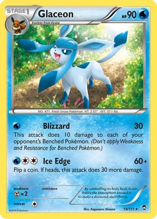 Glaceon 019  XY  Furious Fists - Rare