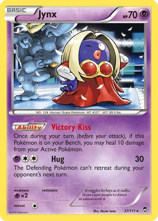 Jynx 037  - Reverse Holofoil XY  Furious Fists - Rare