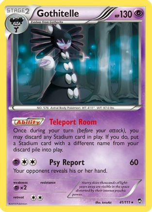 Gothitelle 041  - Reverse Holofoil XY  Furious Fists - Rare