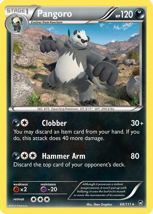 Pangoro 068  XY  Furious Fists - Rare