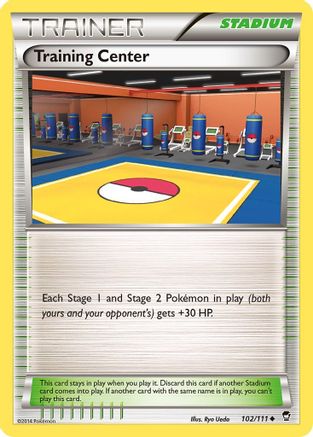 Training Center 102  - Reverse Holofoil XY  Furious Fists - Uncommon