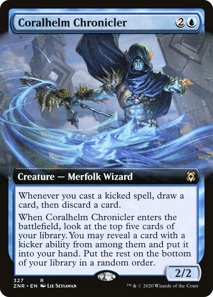 Coralhelm Chronicler (Extended Art) (ZNR-327) - Zendikar Rising: (Extended Art) Foil