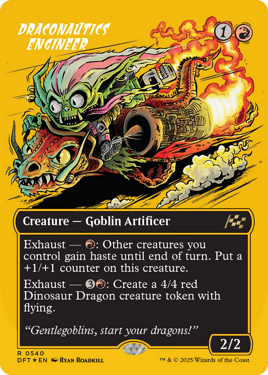 Draconautics Engineer (Borderless) (First-Place Foil) (DFT-540) - Aetherdrift Foil