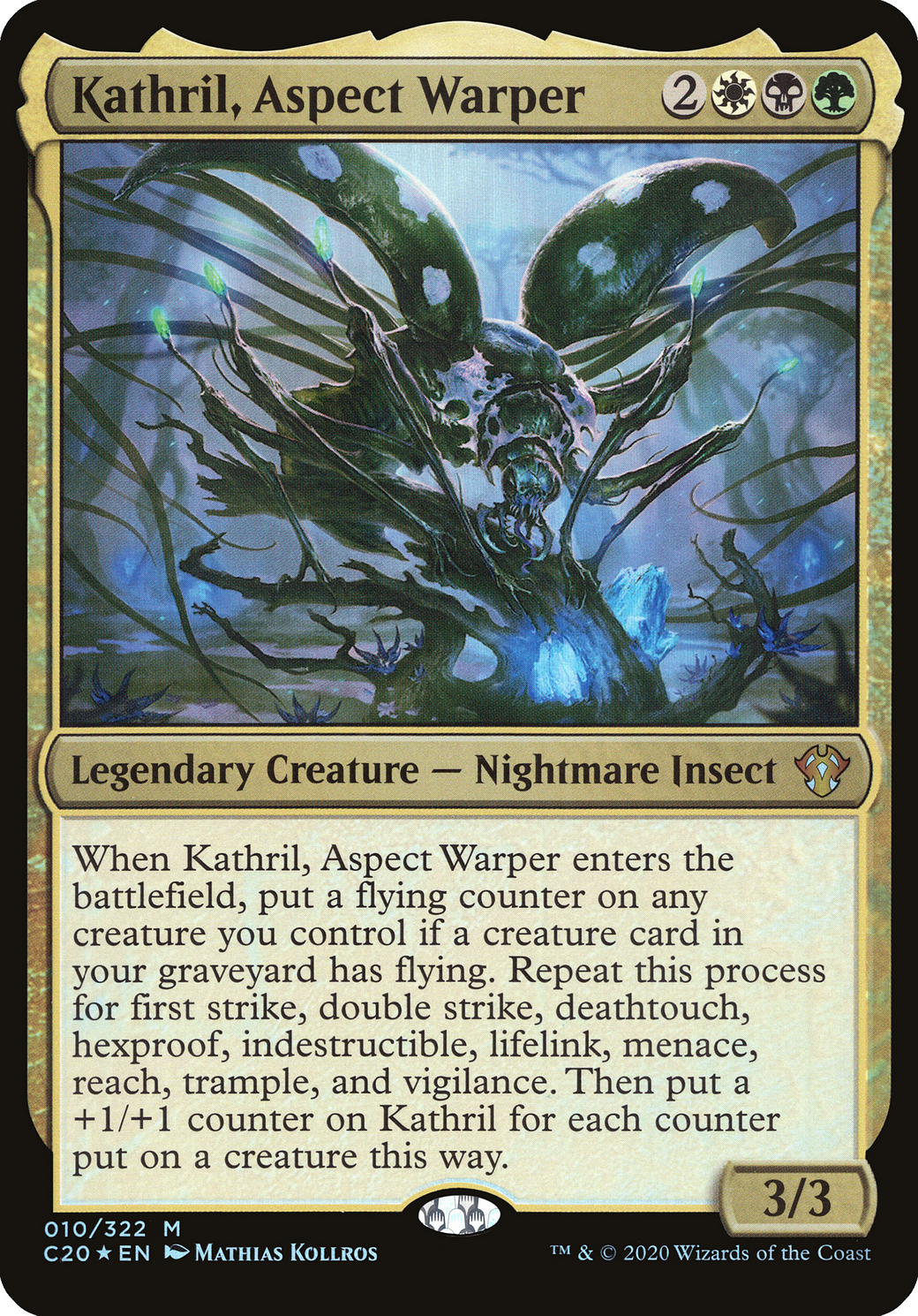 Kathril, Aspect Warper (Commander 2020) (OVER-010) - Commander 2020 Oversized Foil