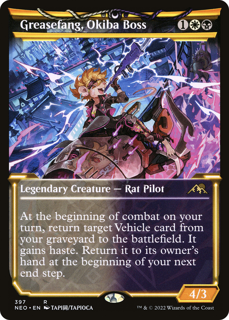 Greasefang, Okiba Boss (Showcase) (NEO-397) - Kamigawa: Neon Dynasty: (Showcase) Foil