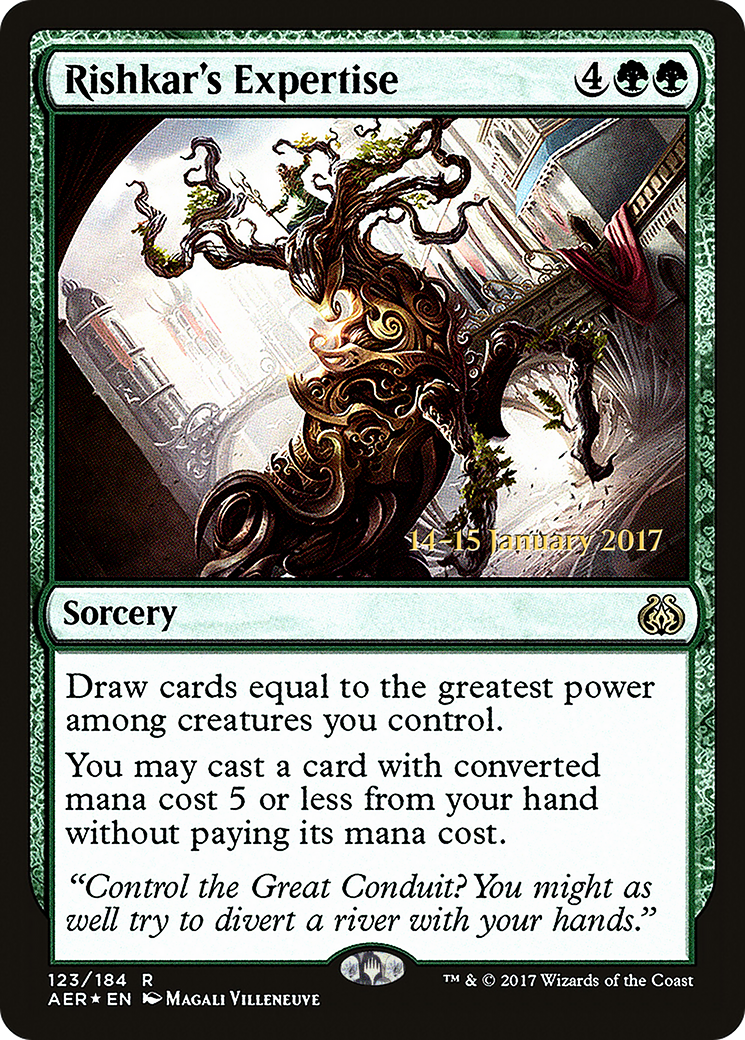 Rishkar's Expertise (PRE-123S) - Aether Revolt Promos Foil