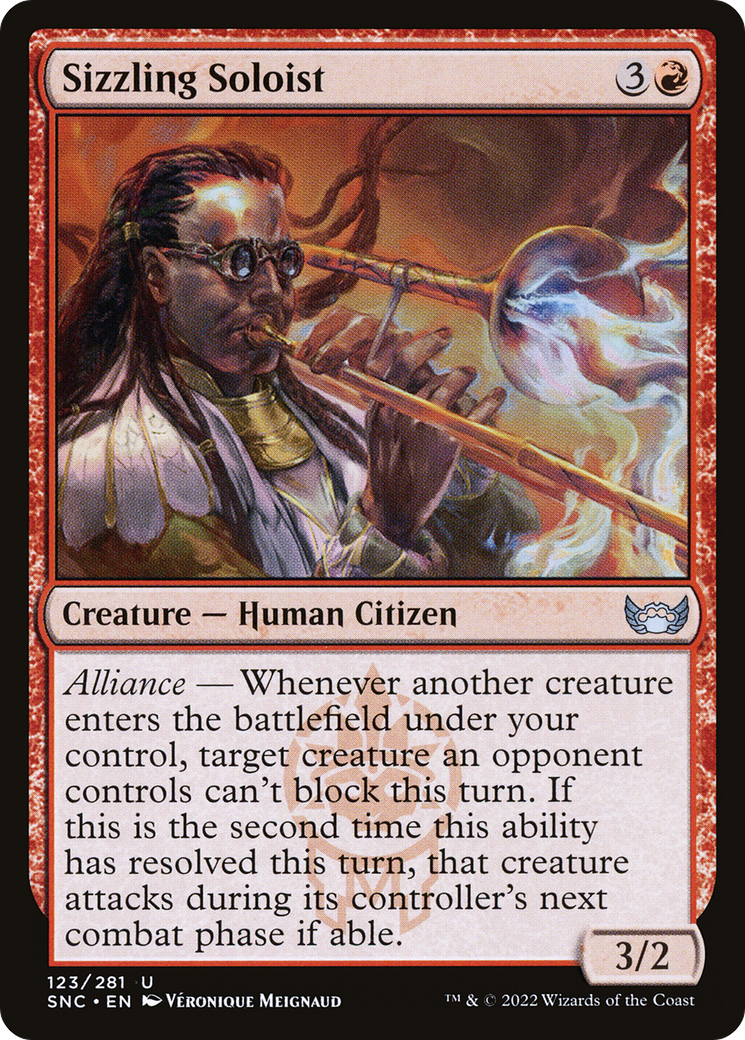 Sizzling Soloist (SNC-123) - Streets of New Capenna Foil
