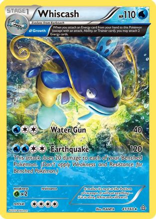 Whiscash (Alpha) 041  - Reverse Holofoil XY  Primal Clash - Rare