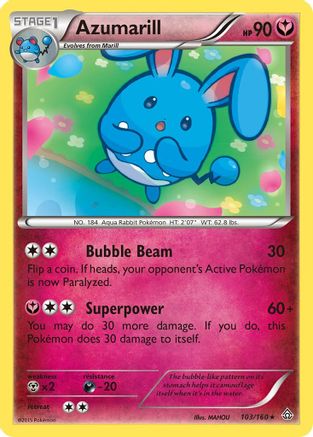 Azumarill 103  XY  Primal Clash - Rare