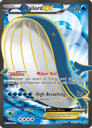 Wailord EX (147 Full Art) (147 Full Art) 147/160  - Holofoil XY  Primal Clash - Ultra Rare