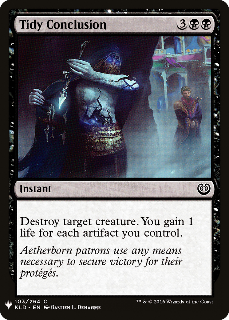 Tidy Conclusion (LIST-KLD-103) - The List