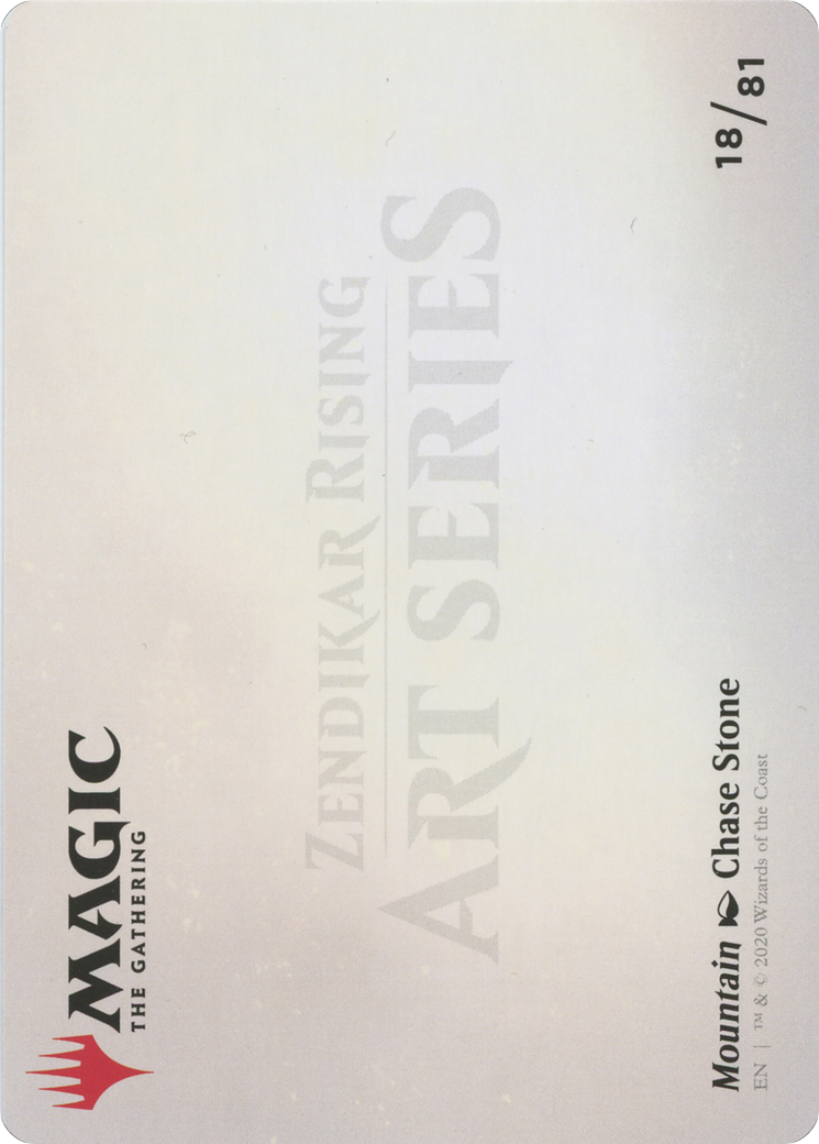 Mountain // Mountain (AZNR-018) - Zendikar Rising Art Series (Borderless) Foil