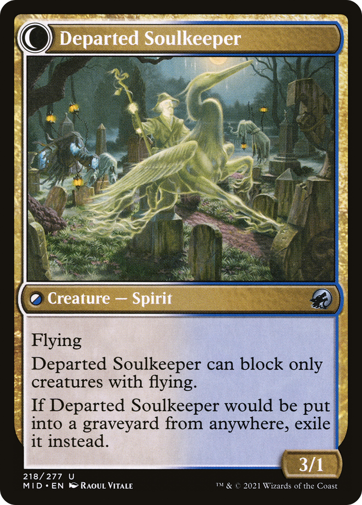 Devoted Grafkeeper (MID-218) - Innistrad: Midnight Hunt: (Double Faced Transform)
