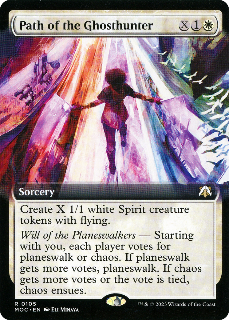 Path of the Ghosthunter (Extended Art) (MOC-105) - March of the Machine Commander: (Extended Art) Foil