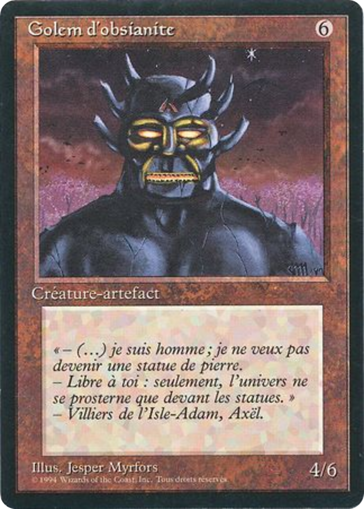 Obsianus Golem (FBB-) - Foreign Black Border