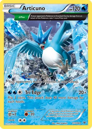 Articuno (17 Delta) (17 Delta) 017  - Reverse Holofoil XY  Roaring Skies - Rare