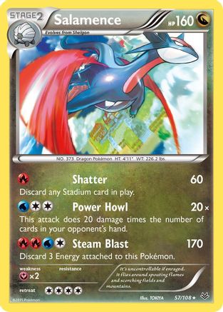 Salamence 057  - Reverse Holofoil XY  Roaring Skies - Holo Rare
