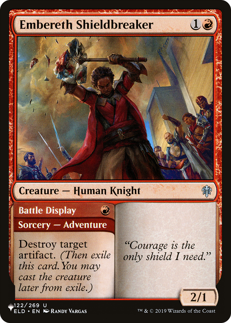 Embereth Shieldbreaker // Battle Display (LIST-ELD-122) - The List