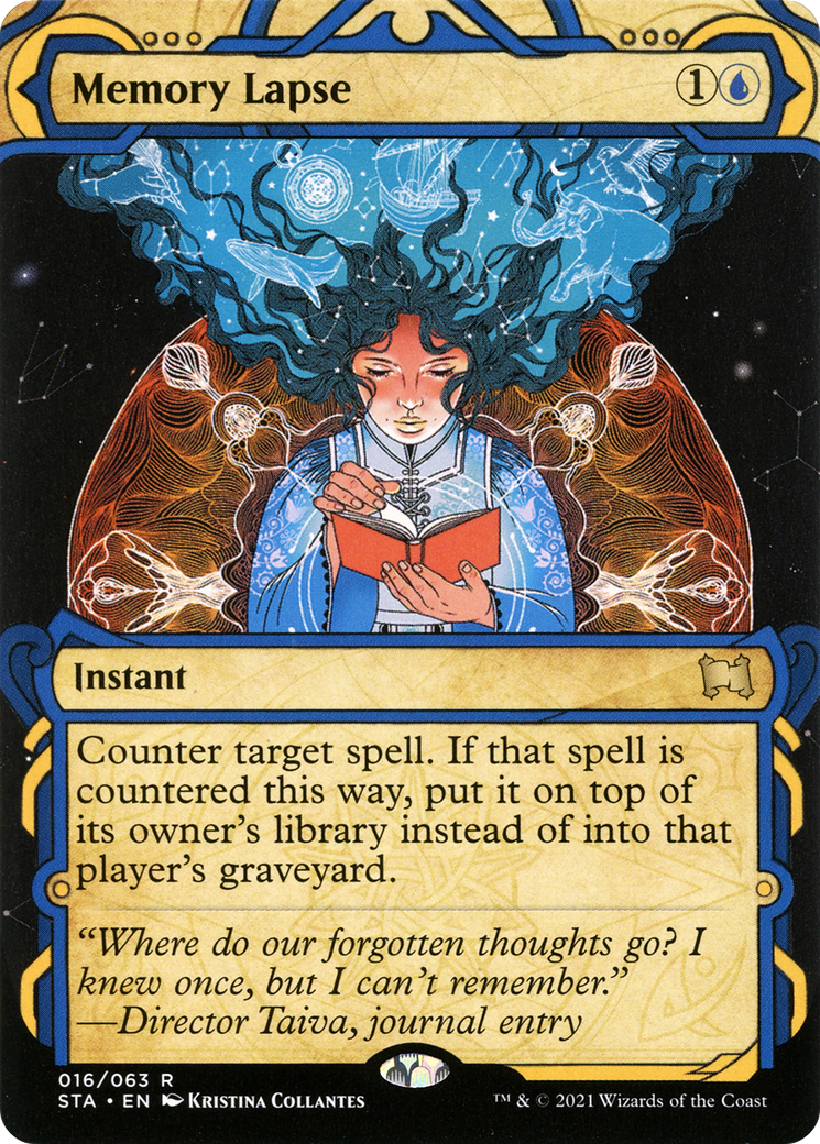 Memory Lapse (STA-016) - Strixhaven Mystical Archive: (Showcase) (Borderless) Foil