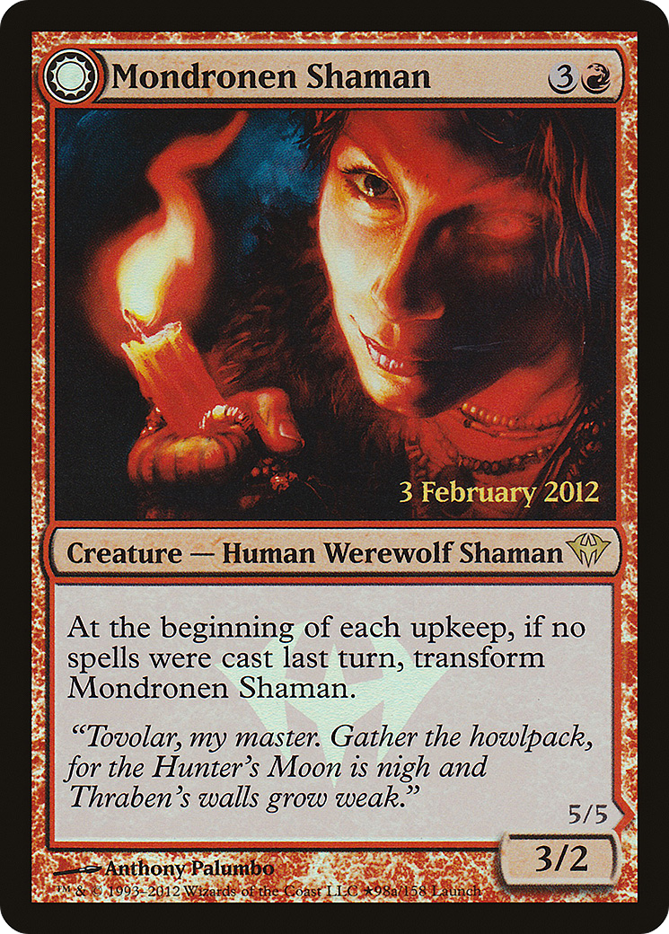 Mondronen Shaman (LARP-098) - Dark Ascension Promos: (Double Faced Transform) Foil