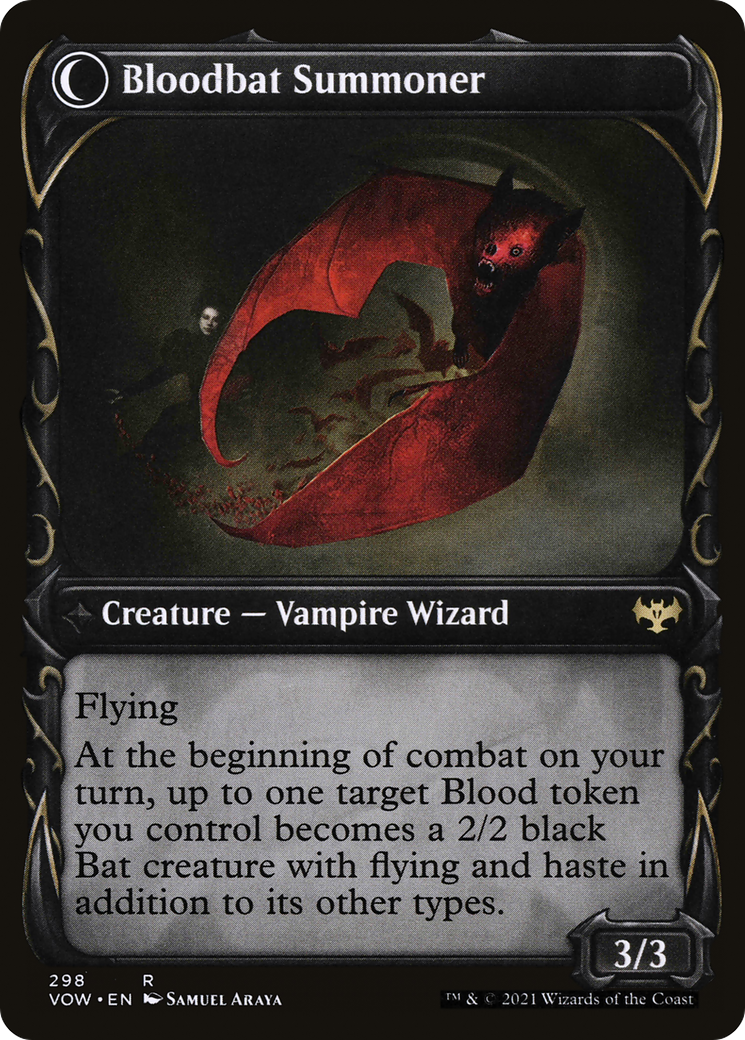 Voldaren Bloodcaster (Showcase) (VOW-298) - Innistrad: Crimson Vow: (Showcase, Double Faced Transform) Foil