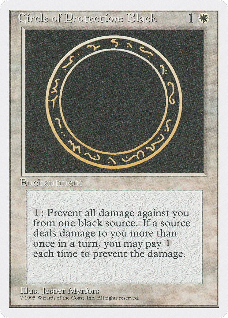 Circle of Protection: Black (4ED-) - Fourth Edition