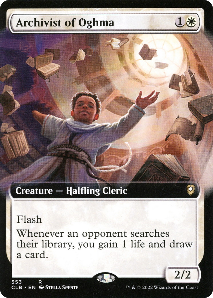 Archivist of Oghma (Extended Art) (CLB-553) - Commander Legends: Battle for Baldur's Gate: (Extended Art) Foil
